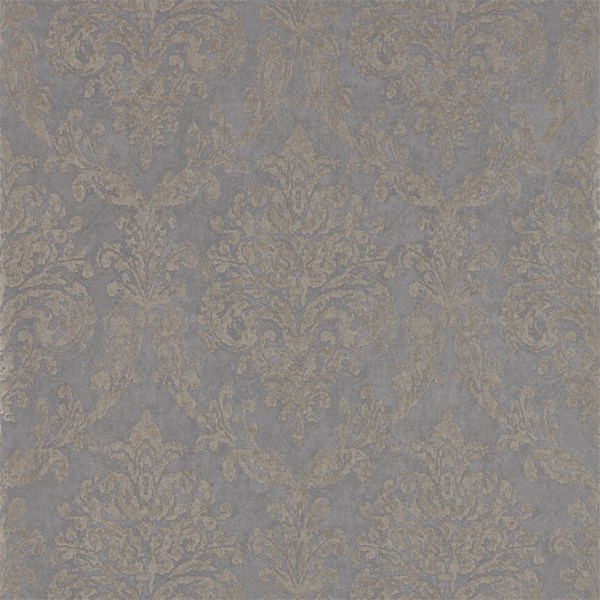 Riverside Damask Mole/Copper Wallpaper by Sanderson