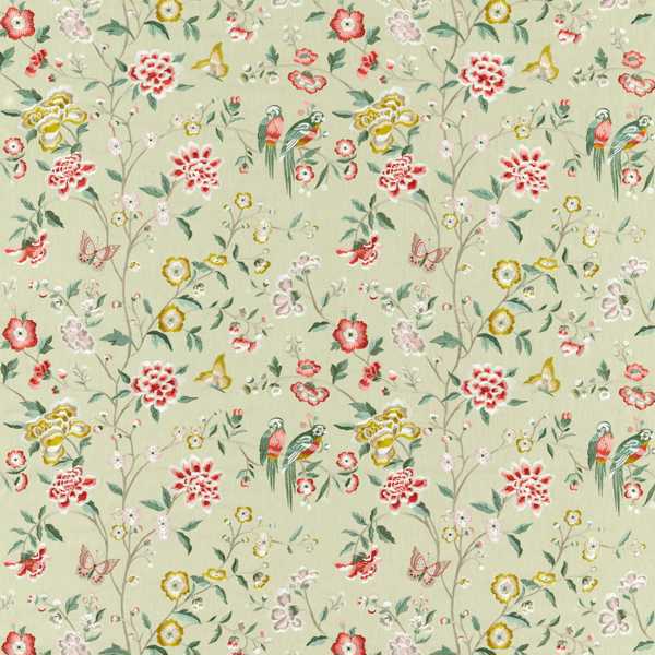 Chinoiserie Hall Bamboo & Rose Fabric by Sanderson