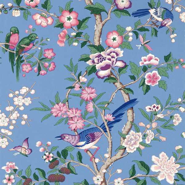 Chinoiserie Hall Blueberry/Purple Wallpaper by Sanderson