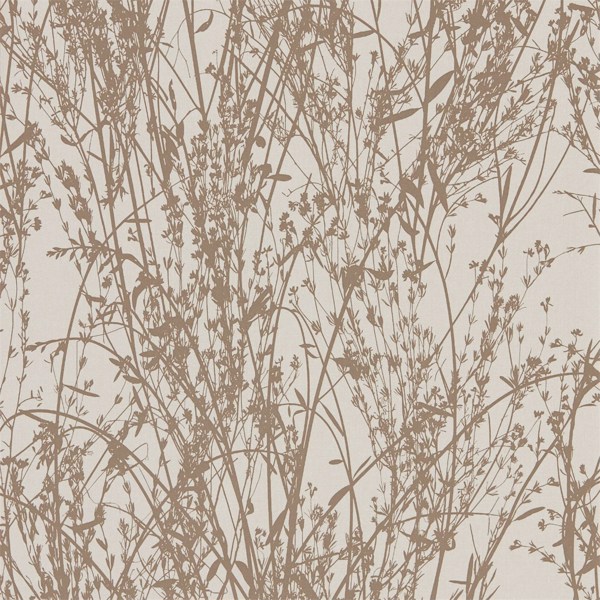 Meadow Canvas Gilver/Linen Wallpaper by Sanderson