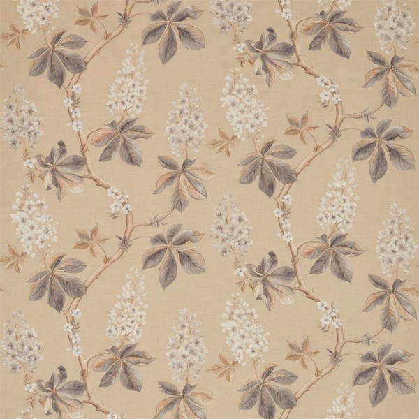 Chestnut Tree Wheat/Pebble Fabric by Sanderson