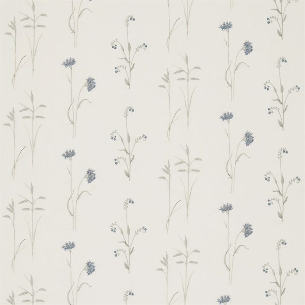 Meadow Grasses Cobalt/Chalk Fabric by Sanderson