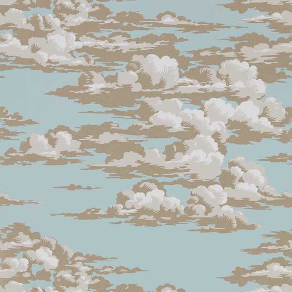 Silvi Clouds English Blue Wallpaper by Sanderson