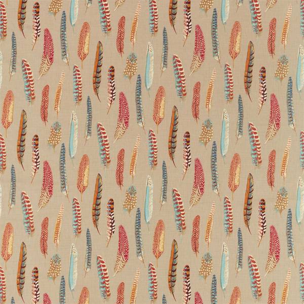 Lismore Teal/Russet Fabric by Sanderson