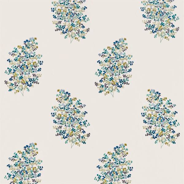 Wendell Embroidery Ceramic Blue Fabric by Sanderson