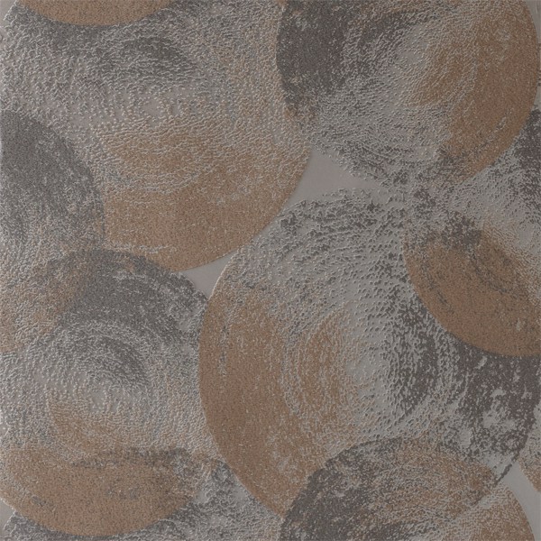 Anthology Ellipse Copper/Granite Wallpaper by Harlequin