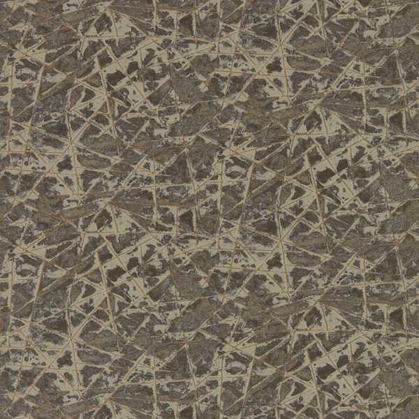 Shatter Wide Width Gold/Zinc Wallpaper by Harlequin