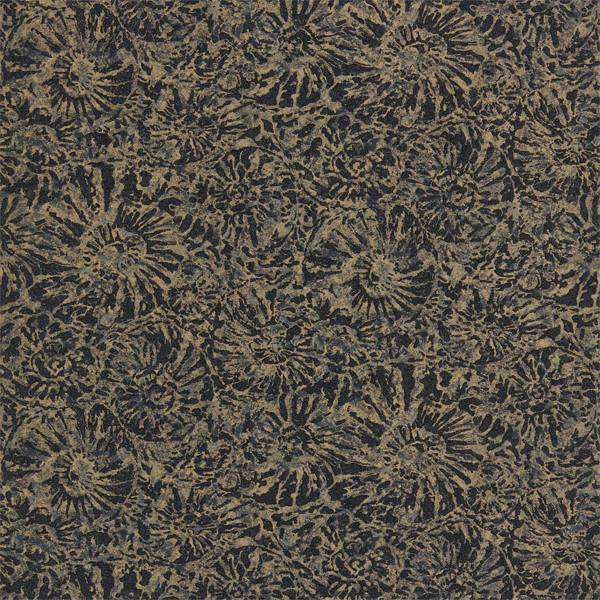 Anthology Ammonite Charcoal/Brass Wallpaper by Harlequin