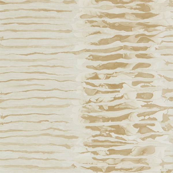 Anthology Ripple Stripe Sandstone Wallpaper by Harlequin