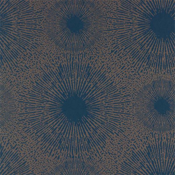 Anthology Perlite Lapis / Copper Ore Wallpaper by Harlequin