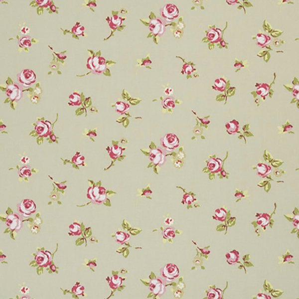 Rosebud Sage Fabric by Clarke & Clarke