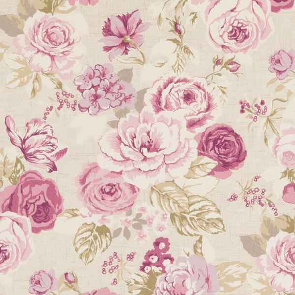 Genevieve Mulberry Fabric by Clarke & Clarke