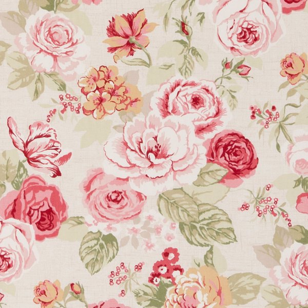 Genevieve Old Rose Fabric by Clarke & Clarke