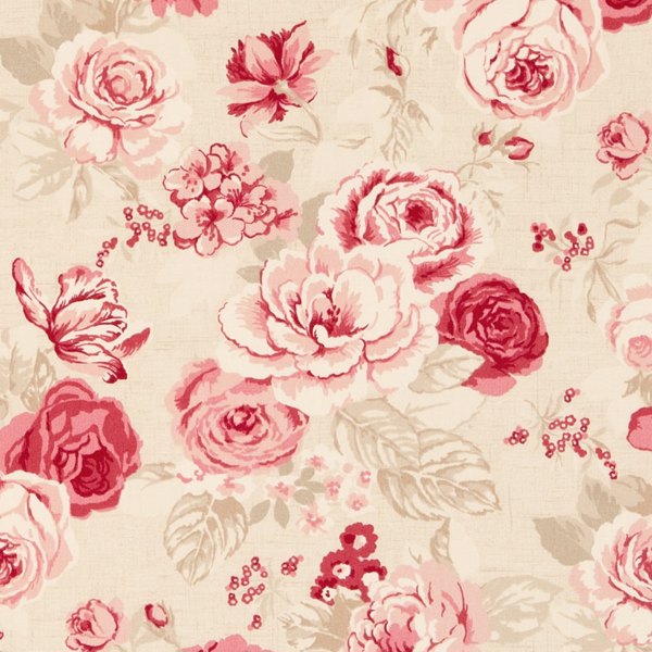 Genevieve Raspberry Fabric by Clarke & Clarke