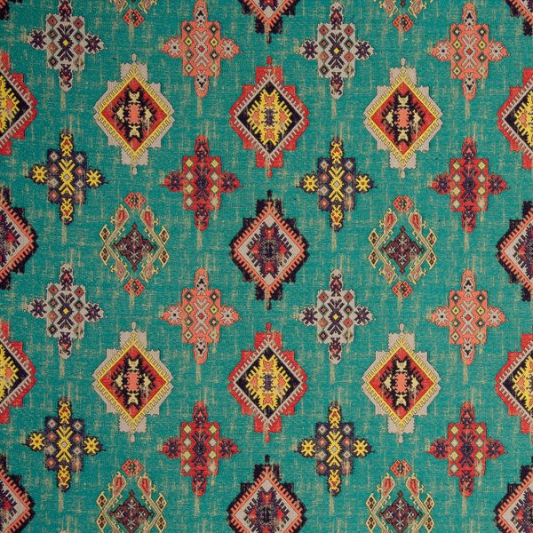 Konya Aqua Fabric by Clarke & Clarke