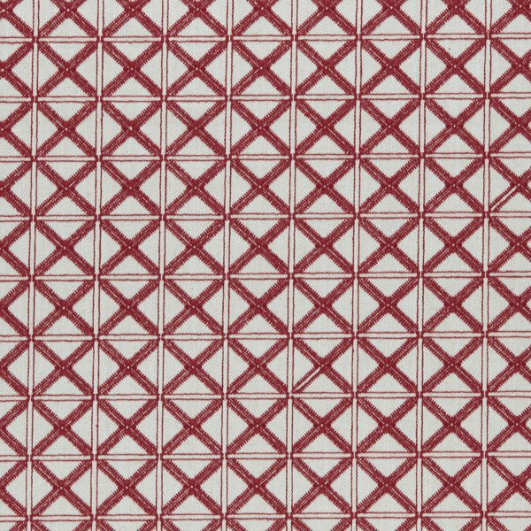 Makenzi Red Fabric by Clarke & Clarke