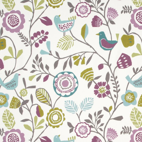 Folki Heather/Olive Fabric by Clarke & Clarke