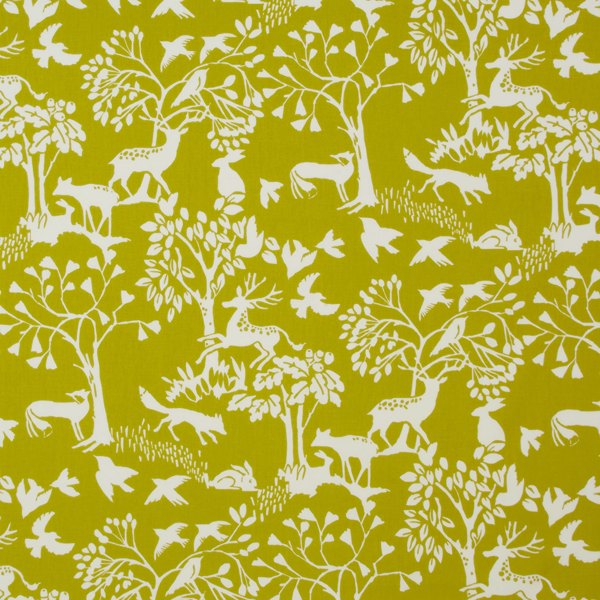 Vilda Chartreuse Fabric by Clarke & Clarke