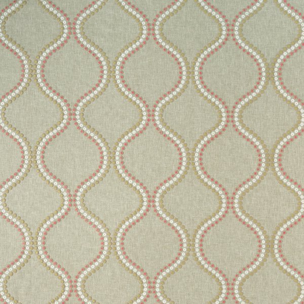 Layton Pink/ Apple Fabric by Clarke & Clarke