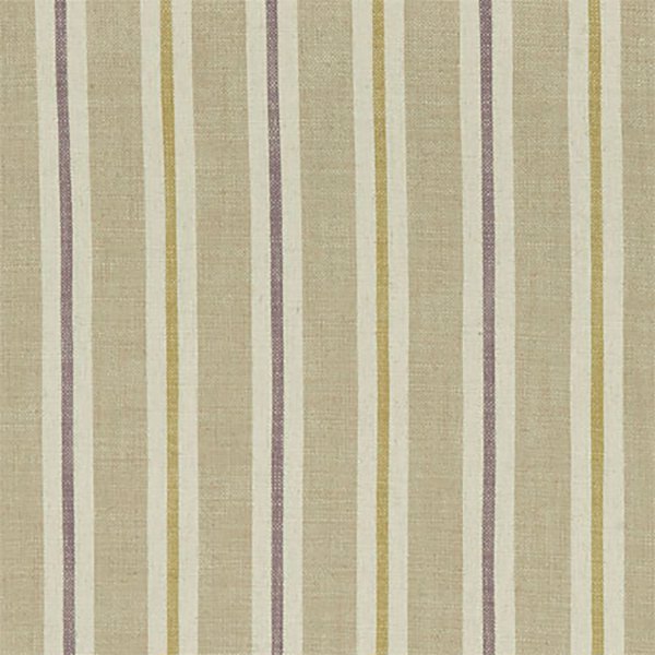Sackville Stripe Heather/Linen Fabric by Clarke & Clarke