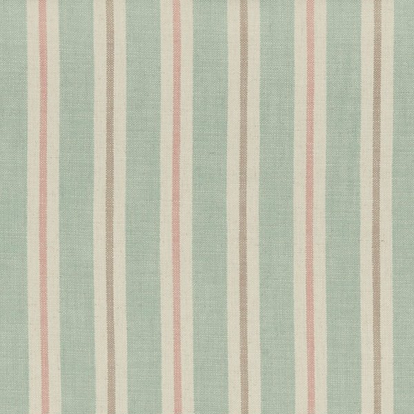 Sackville Stripe Mineral/Blush Fabric by Clarke & Clarke