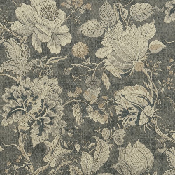 Sissinghurst Charcoal Fabric by Clarke & Clarke