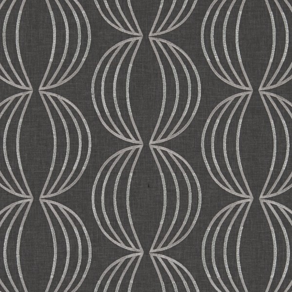 Carraway Charcoal Fabric by Clarke & Clarke
