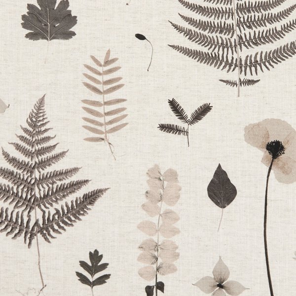 Herbarium Charcoal/Natural Fabric by Clarke & Clarke