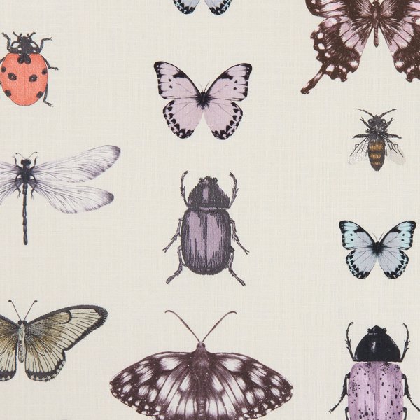 Papilio Heather/Ivory Fabric by Clarke & Clarke
