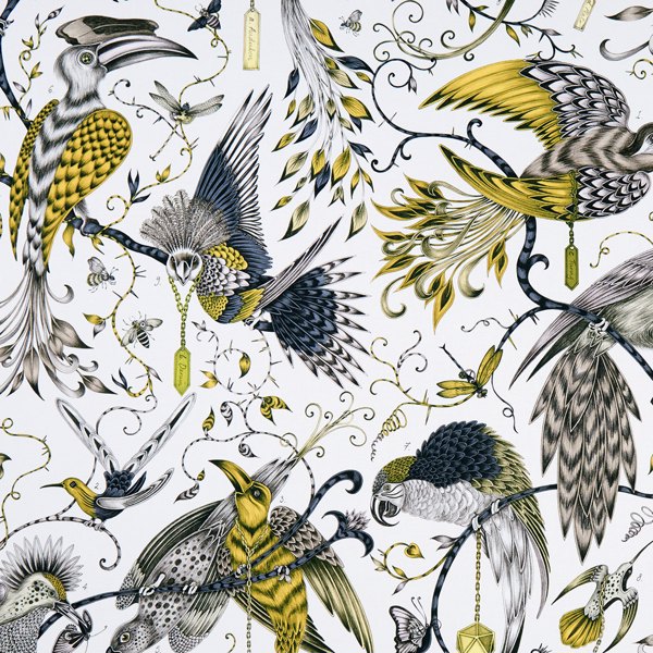 Audubon Gold Fabric by Clarke & Clarke