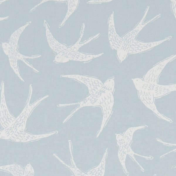 Fly Away Away Duckegg Fabric by Clarke & Clarke