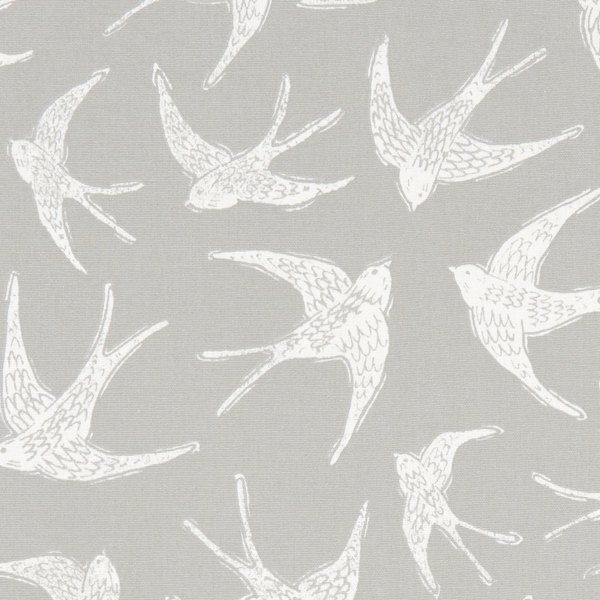 Fly Away Away Grey Fabric by Clarke & Clarke