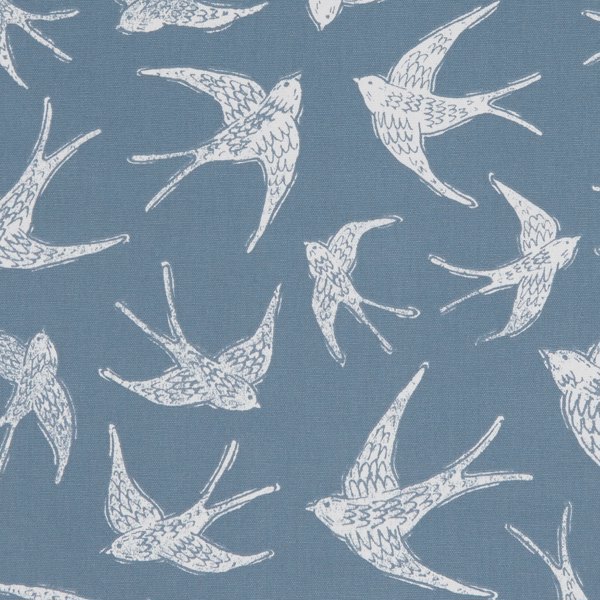 Fly Away Away Navy Fabric by Clarke & Clarke