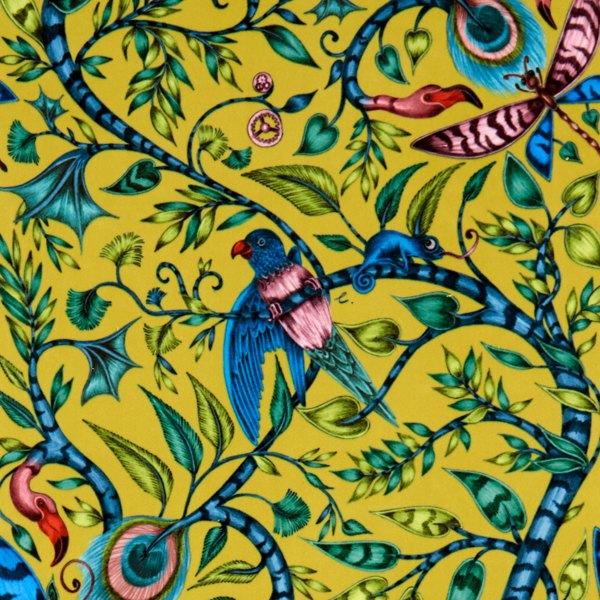 Rousseau Velvet Lime Fabric by Clarke & Clarke