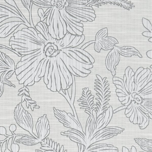 Hollyhurst Silver Fabric by Clarke & Clarke