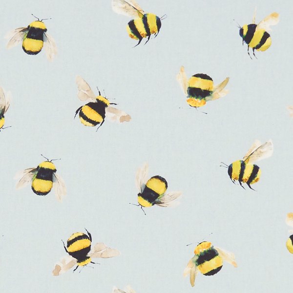 Bees Duckegg Fabric by Clarke & Clarke