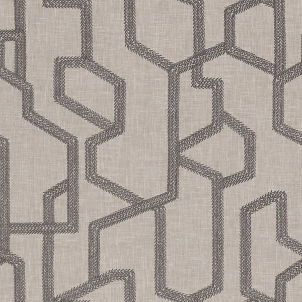 Labyrinth Charcoal Fabric by Clarke & Clarke