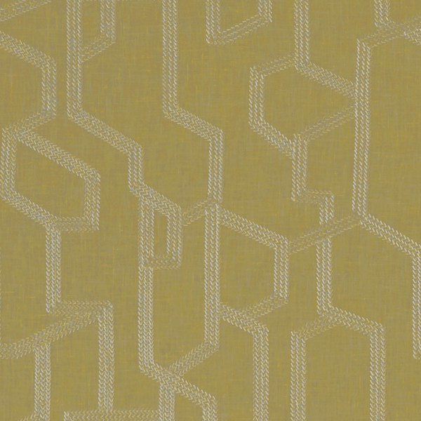 Labyrinth Citron Fabric by Clarke & Clarke
