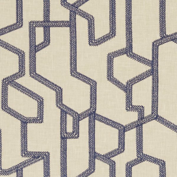 Labyrinth Midnight Fabric by Clarke & Clarke