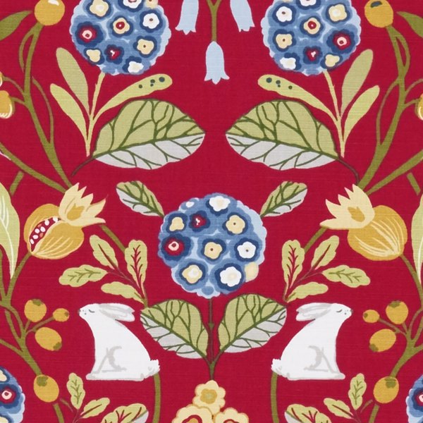 Forester Rouge Fabric by Clarke & Clarke