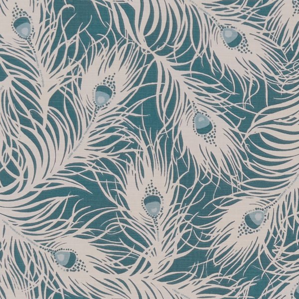 Harper Teal Fabric by Clarke & Clarke