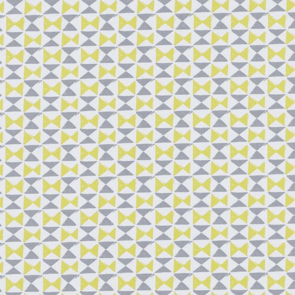 Orianna Chartreuse/Charcoal Fabric by Clarke & Clarke