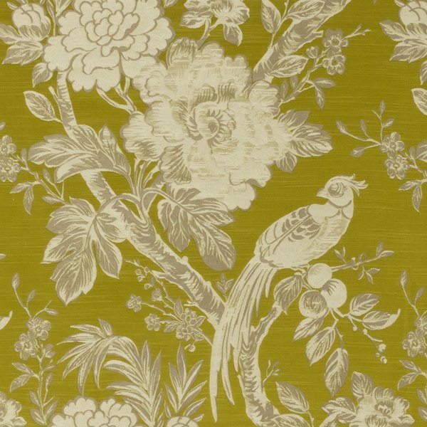 Avium Chartreuse Fabric by Clarke & Clarke