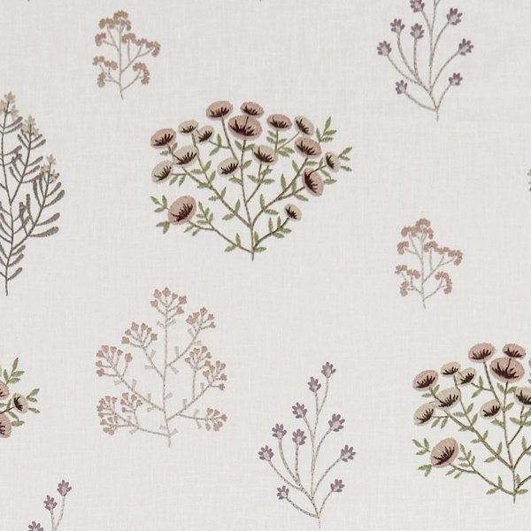 Floris Blush/Damson Fabric by Clarke & Clarke
