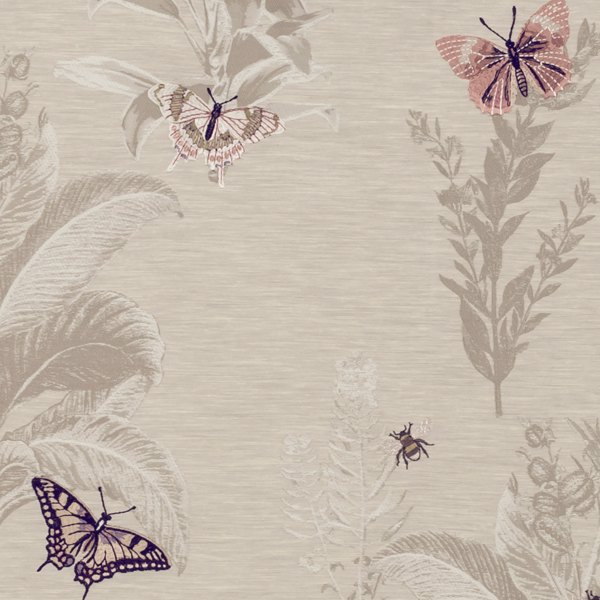 Monarch Blush/Damson Fabric by Clarke & Clarke