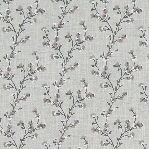 Blossom Silver Fabric by Clarke & Clarke