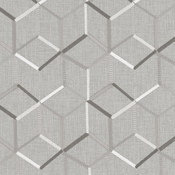 Linear Charcoal Fabric by Clarke & Clarke