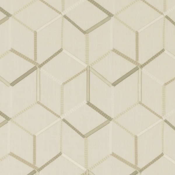 Linear Ivory Fabric by Clarke & Clarke
