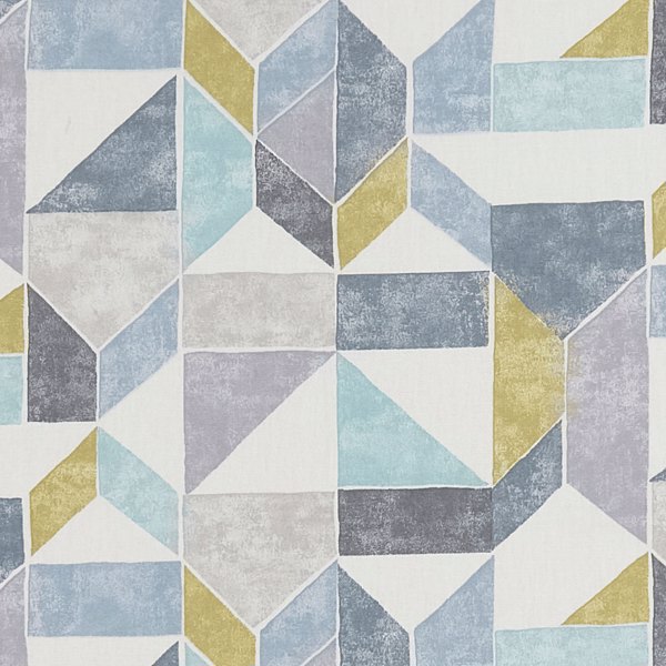 Lanna Charcoal/Ochre Fabric by Clarke & Clarke