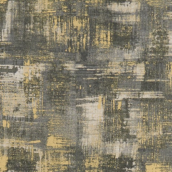 Tessellati Charcoal/Gold Fabric by Clarke & Clarke